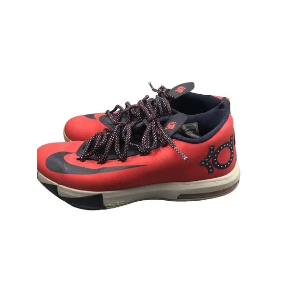 Men's Nike KD VI 6 DC Light Crimson Obsidian Basketball Shoes Sz 8 599424 600