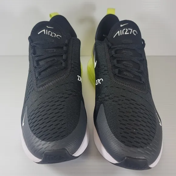 Mens Size 11 Nike Air Max 270 Light Lemon Twist Black Shoes Sneakers AH8050-703