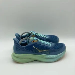 Mens Size 9.5D Hoka One One Mach 6 Blue Running Shoes Sneakers 1147790 DDW