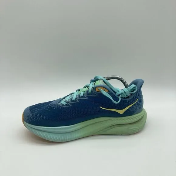 Mens Size 9.5D Hoka One One Mach 6 Blue Running Shoes Sneakers 1147790 DDW