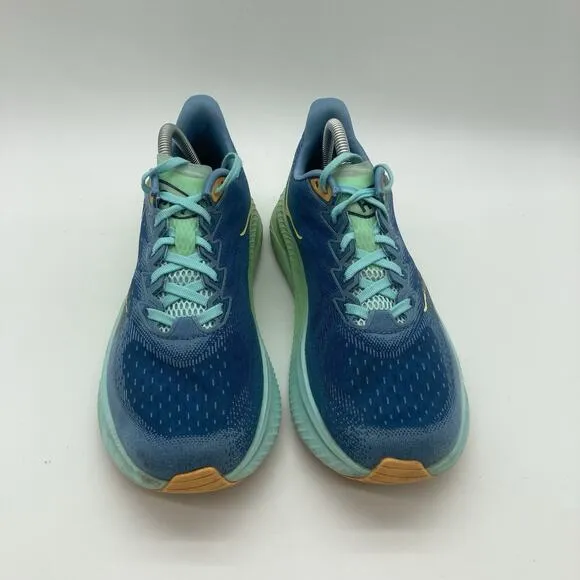 Mens Size 9.5D Hoka One One Mach 6 Blue Running Shoes Sneakers 1147790 DDW