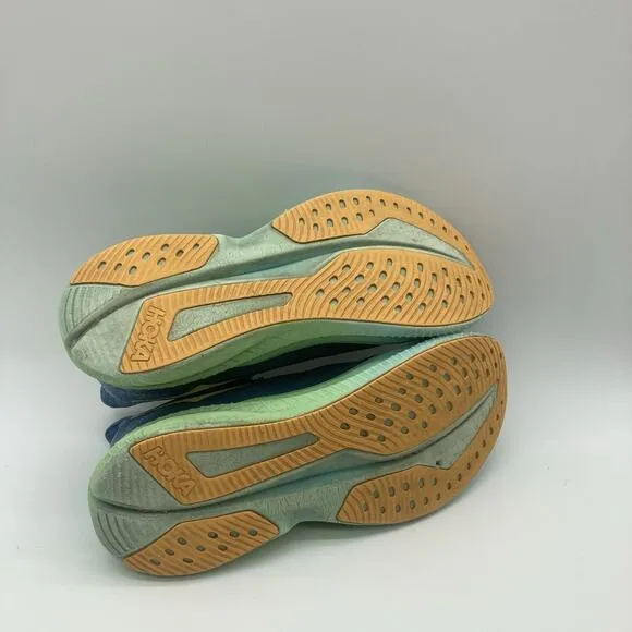 Mens Size 9.5D Hoka One One Mach 6 Blue Running Shoes Sneakers 1147790 DDW