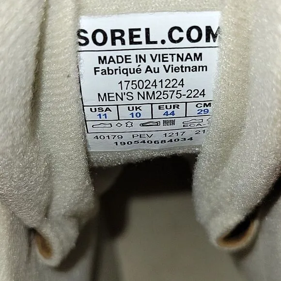 Men’s Sorel Cheyenne II Lace up Duck Winter Waterproof Boots Size 11
