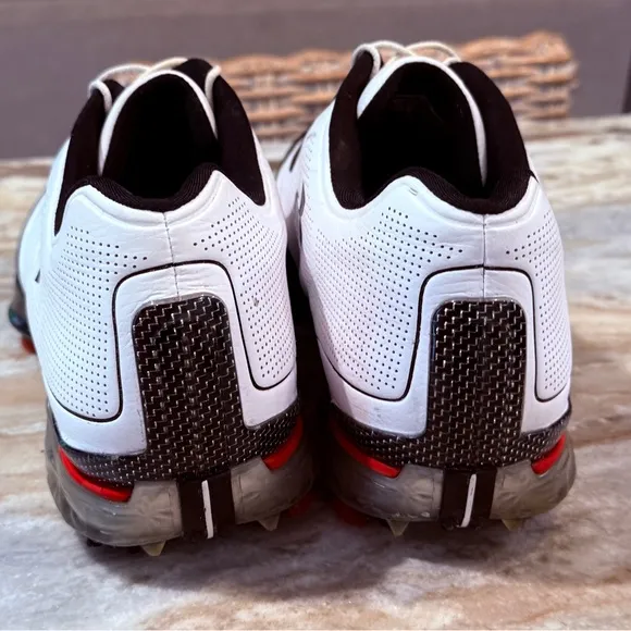 Men’s UNDER ARMOUR Tour Tips Golf Shoes- white/black/red. Size 12