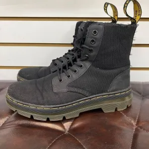 Men's Dr. Martens COMBS 8 Eye Black Nylon Combat Boots Size 8 Nice Condition