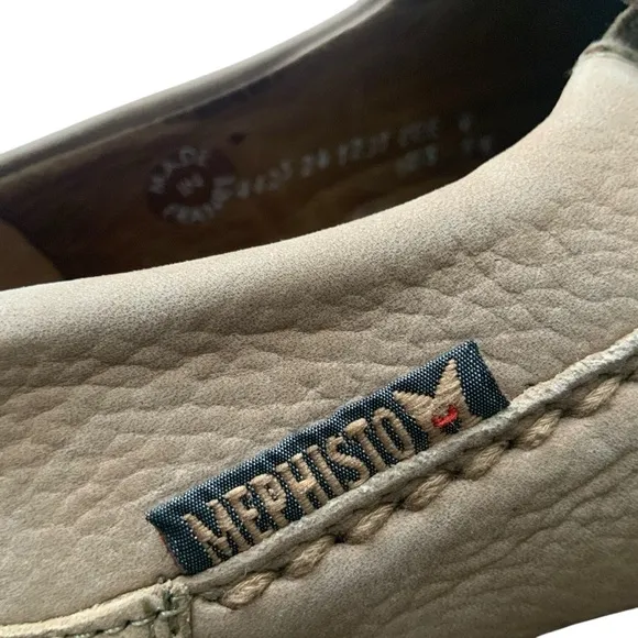 MEPHISTO Men's Air-Jet Leather Shoes Slip-On Casual Tan