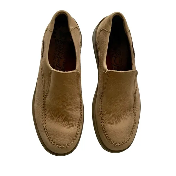 MEPHISTO Men's Air-Jet Leather Shoes Slip-On Casual Tan