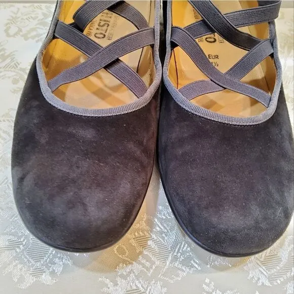 Mephisto Women's Black Gray Suede Shoes Size 7