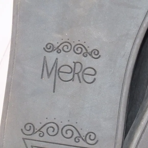 MERE LEATHER HIGH TOP‎ SKULL SHOES SIZE 8.5 BLACK