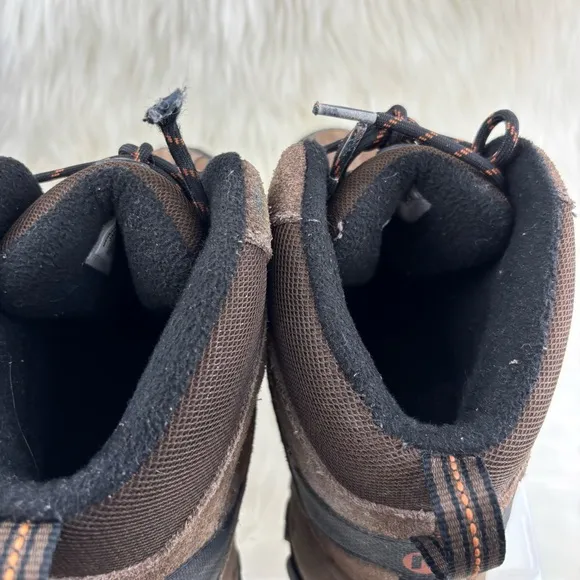 Merrell Brown Suede Hiking Boots with Rugged Outsole and Ankle Support