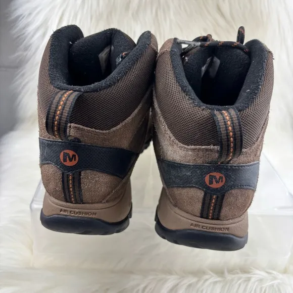 Merrell Brown Suede Hiking Boots with Rugged Outsole and Ankle Support