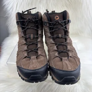 Merrell Brown Suede Hiking Boots with Rugged Outsole and Ankle Support