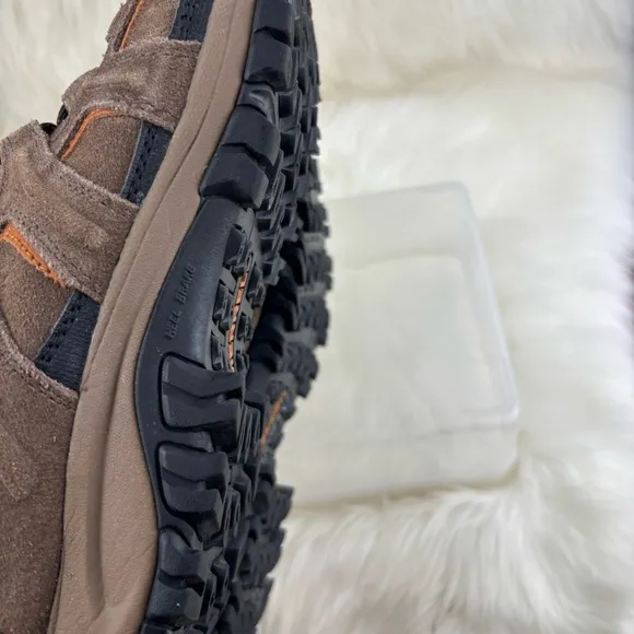 Merrell Brown Suede Hiking Boots with Rugged Outsole and Ankle Support