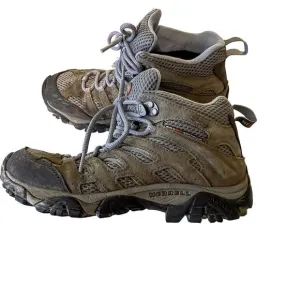 Merrell Moab Mid Waterproof Hiking Boots Vibram Sole sz 8