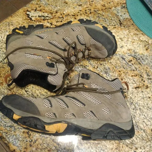 Merrell Moab Ventilator Mid Walnut Trail Hiking Walking Boots 86593 Men's Sz 13