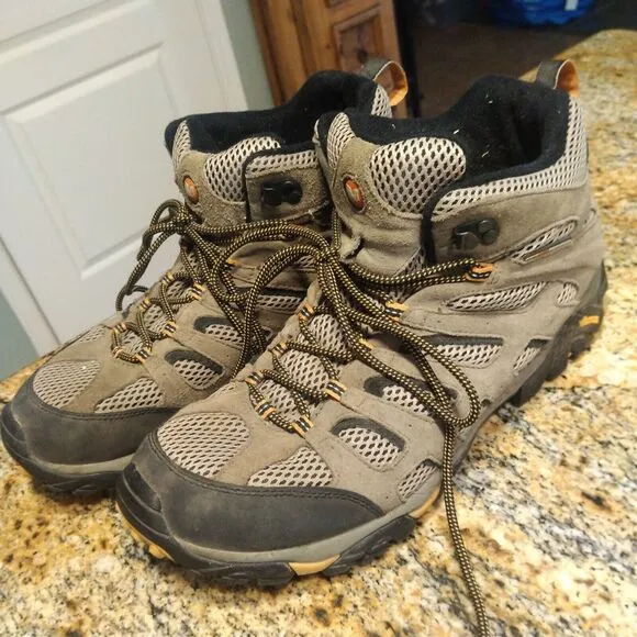 Merrell Moab Ventilator Mid Walnut Trail Hiking Walking Boots 86593 Men's Sz 13
