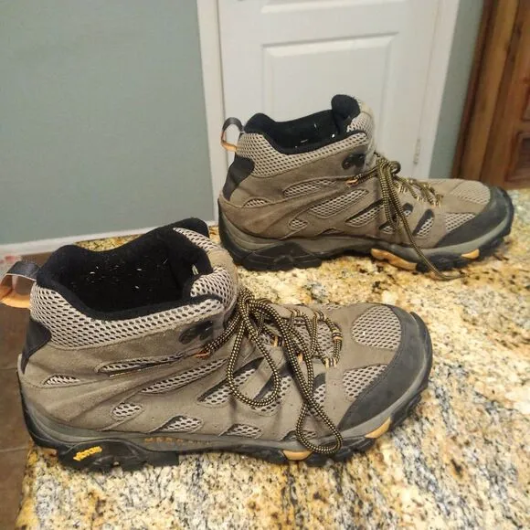 Merrell Moab Ventilator Mid Walnut Trail Hiking Walking Boots 86593 Men's Sz 13