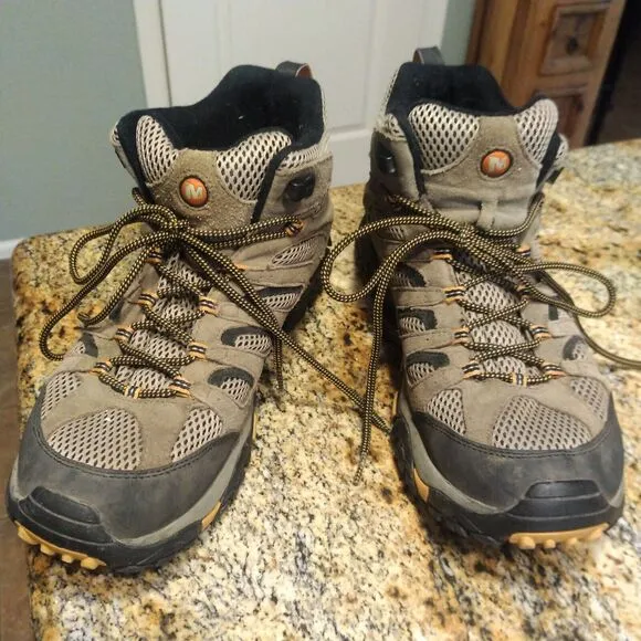 Merrell Moab Ventilator Mid Walnut Trail Hiking Walking Boots 86593 Men's Sz 13