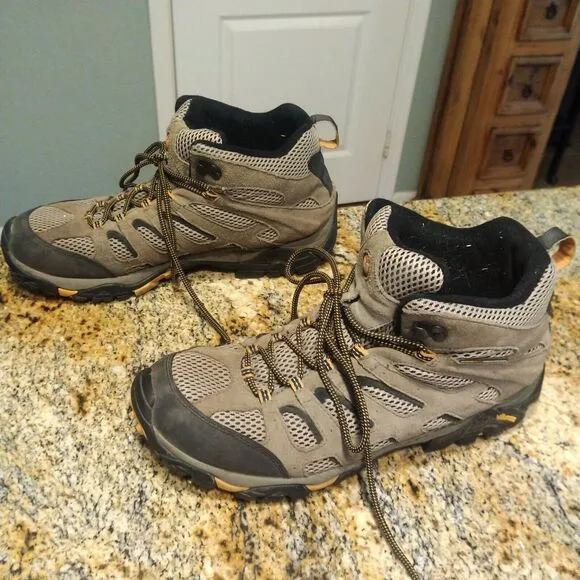 Merrell Moab Ventilator Mid Walnut Trail Hiking Walking Boots 86593 Men's Sz 13