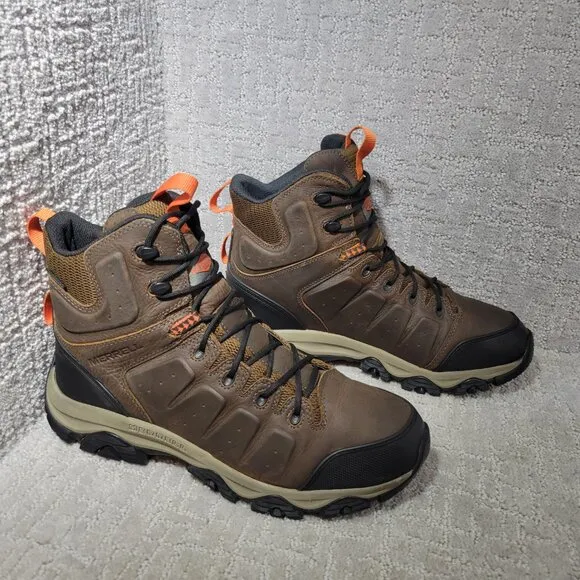 Merrell Phaserbound 2 Mid Mens Size US 11M Earth/Orange Waterproof Hiking Boots