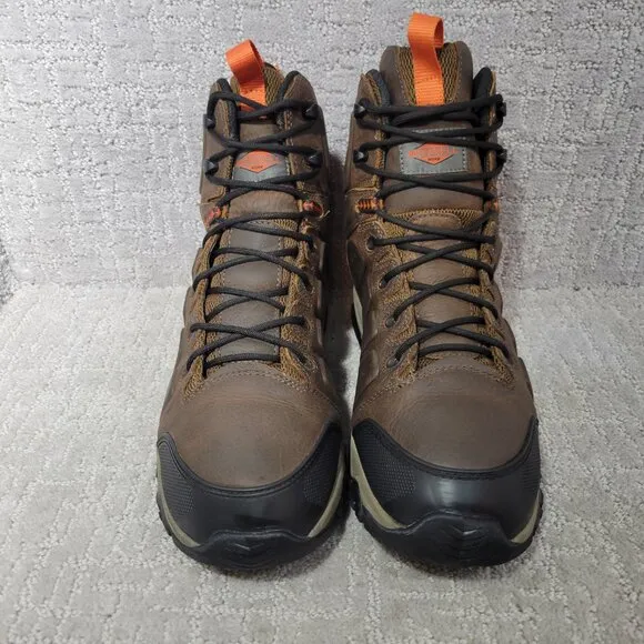 Merrell Phaserbound 2 Mid Mens Size US 11M Earth/Orange Waterproof Hiking Boots