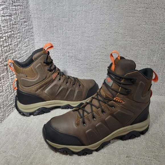 Merrell Phaserbound 2 Mid Mens Size US 11M Earth/Orange Waterproof Hiking Boots