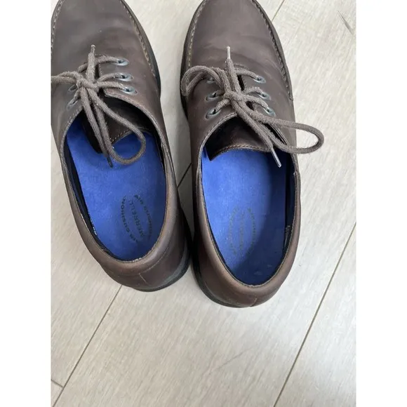 Merrell TOPO Rim Men Casual Oxford Derby Brown Leather Shoes Lace Sz 10.5 40659