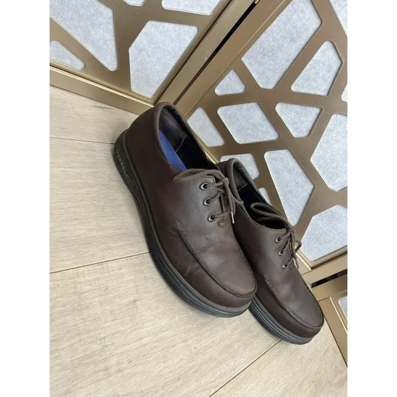 Merrell TOPO Rim Men Casual Oxford Derby Brown Leather Shoes Lace Sz 10.5 40659