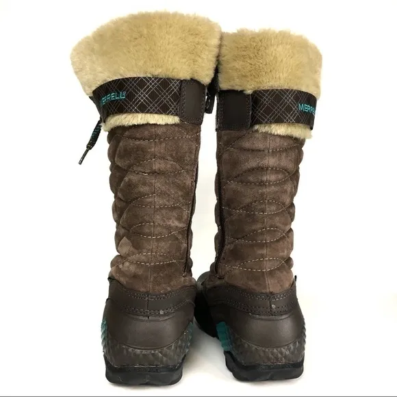 Merrell Women Winterbelle Peak Snow Insulated Waterproof Lace Up Boots Sz 7