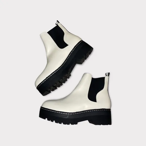 MIA Cayson Ivory Platform Chelsea Boots