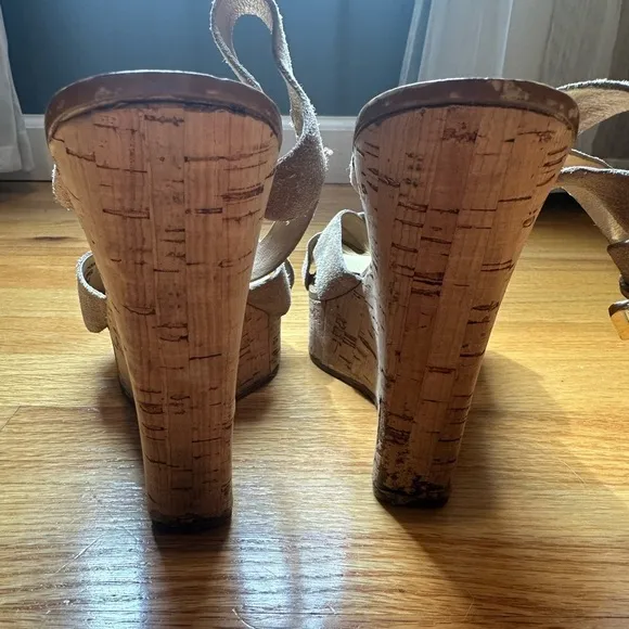Michael Kors Amber Cork Wedge Sandals size 9