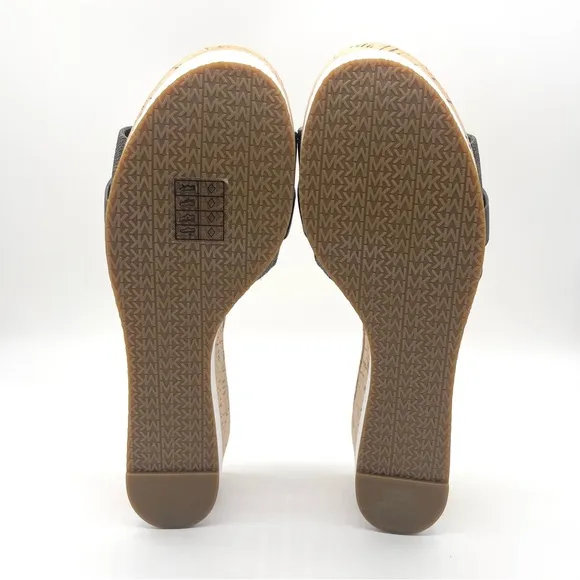 Michael Kors Brand New Women’s Warren Platform Open Toe Casual Slide Logo Sandal