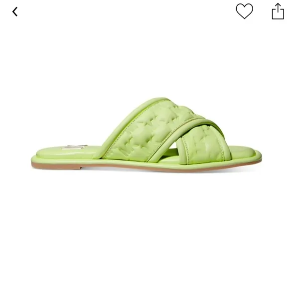 MICHAEL KORS GIDEON CRISS-CROSS SLIDE SANDALS SIZE 6.5 NIB