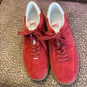 Michael Kors Men's Red Sneakers NWT Suede textured very comfortable and stylish