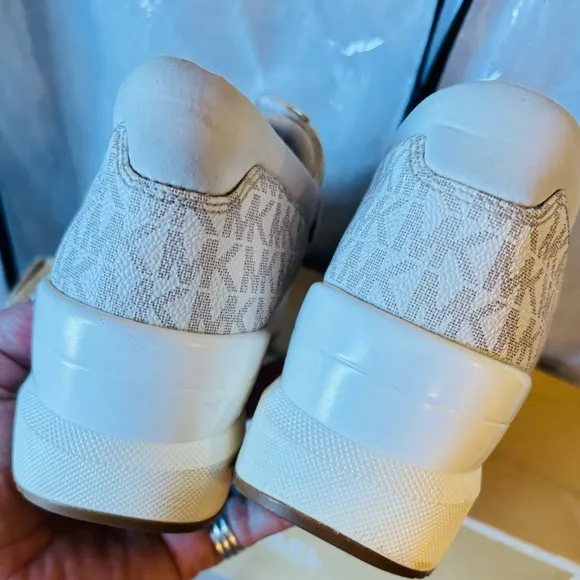 Michael KORS TRAINER MESH MK LOGO GOLD CREAM ELASTIC Sneakers