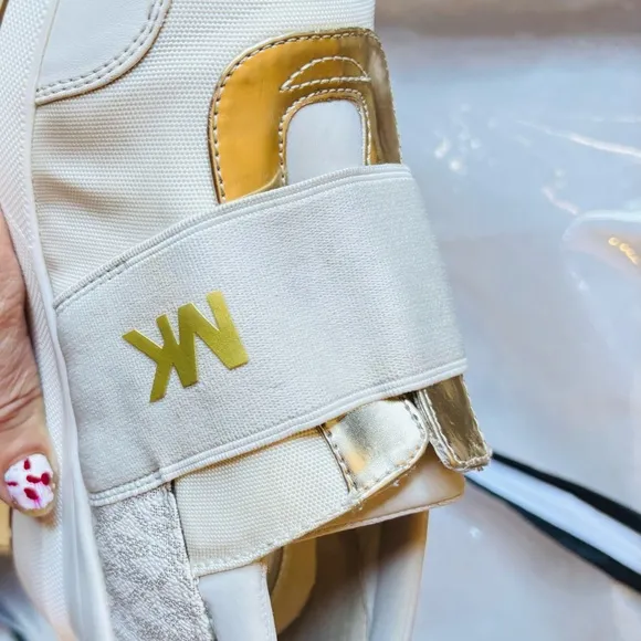 Michael KORS TRAINER MESH MK LOGO GOLD CREAM ELASTIC Sneakers