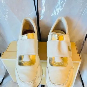 Michael KORS TRAINER MESH MK LOGO GOLD CREAM ELASTIC Sneakers