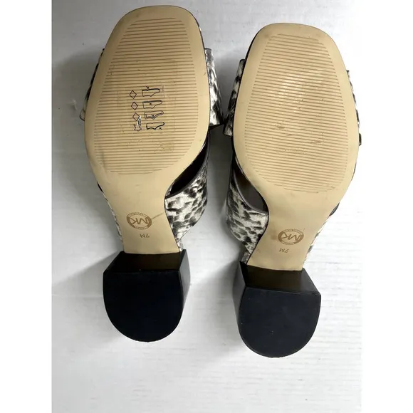 Michael Michael Kors Abbott Snakeskin Slide On Criss Cross Open Toed Sandals NEW