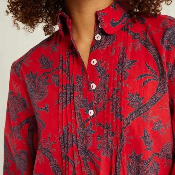 Mille Resort &amp; Travel Bonnie Dress - Carmine Red Blue Floral