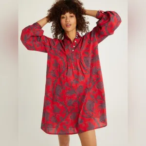 Mille Resort &amp; Travel Bonnie Dress - Carmine Red Blue Floral
