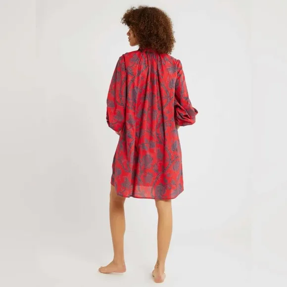 Mille Resort &amp; Travel Bonnie Dress - Carmine Red Blue Floral
