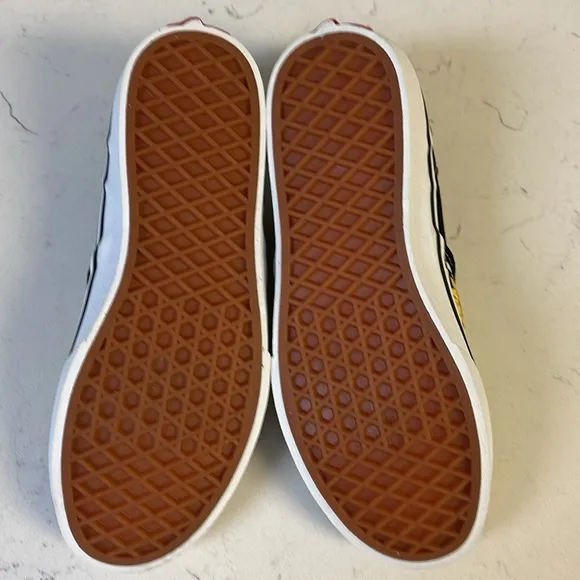 MISSY VANS ASHER CHECKER SKATE SHOES Sunflower print MISSY Size 4.5