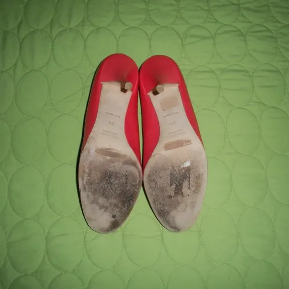 Miu Miu Light Red Leather Pumps