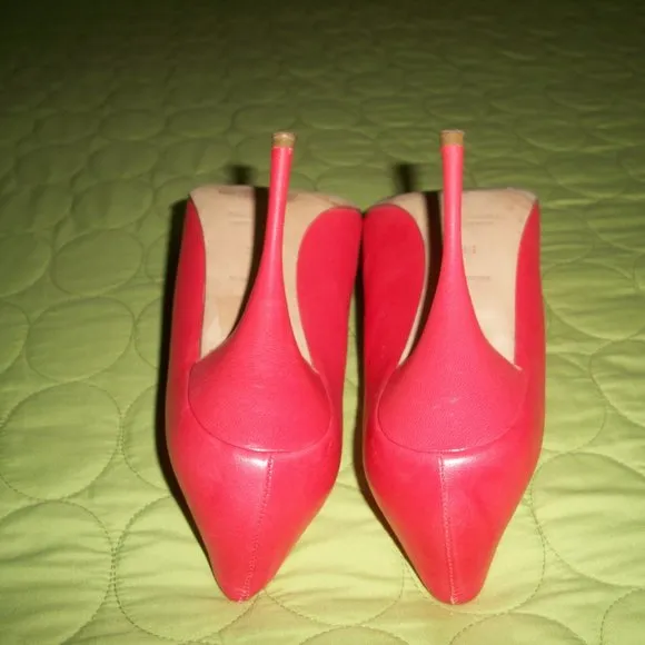 Miu Miu Light Red Leather Pumps