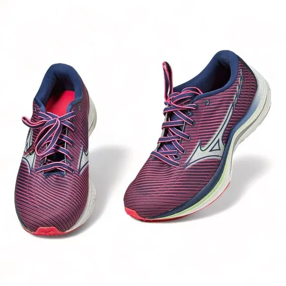 Mizuno Womens Wave Rebellion 411334 1L05 Pink Running Shoes Sneakers Size 9