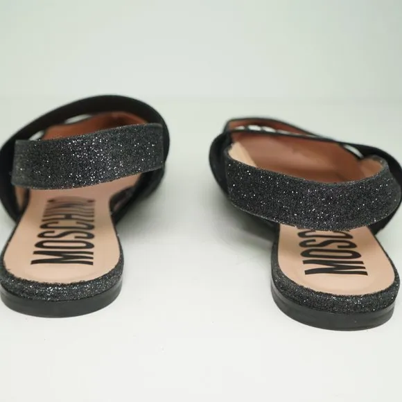 Moschino Womens Size 39 Low-Heeled Mules Logo