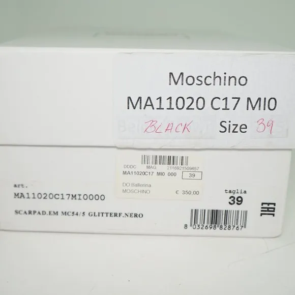 Moschino Womens Size 39 Low-Heeled Mules Logo