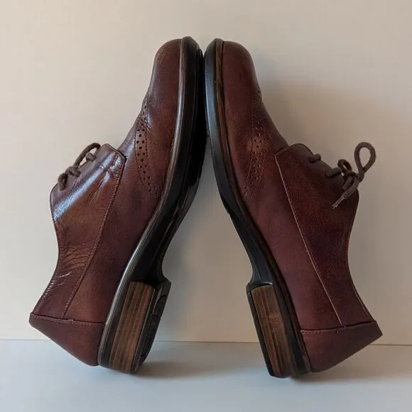 Naot Brown Leather Oxfords Shoes Women's 39