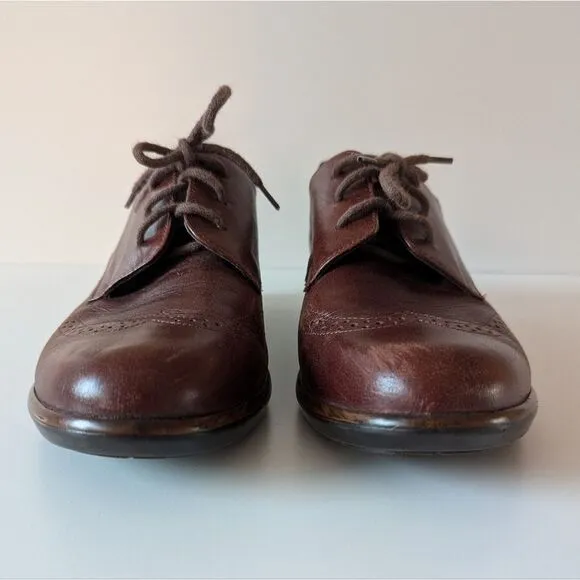 Naot Brown Leather Oxfords Shoes Women's 39