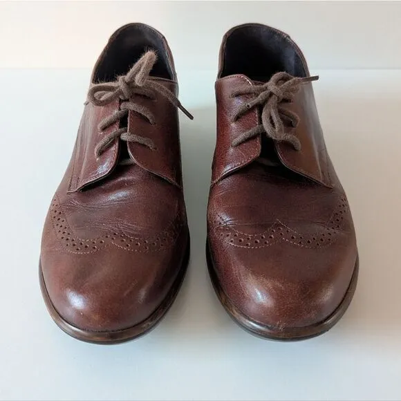 Naot Brown Leather Oxfords Shoes Women's 39
